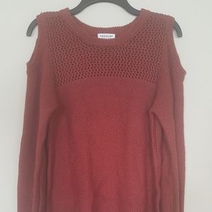cold shoulder sweater